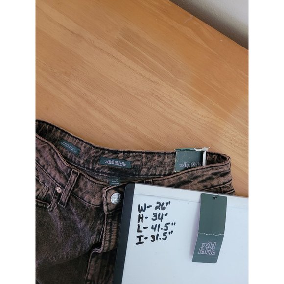 Women's Super-High Rise Baggy Jeans - Wild Fable Brown Overdye 2 - Picture 7 of 8